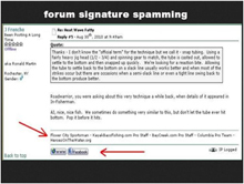 Forum Signature Spamming